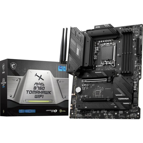 

Материнcкая плата MSI MAG B760 TOMAHAWK WIFI s1700 B760 4xDDR5 M.2 HDMI DP Wi-Fi BT ATX