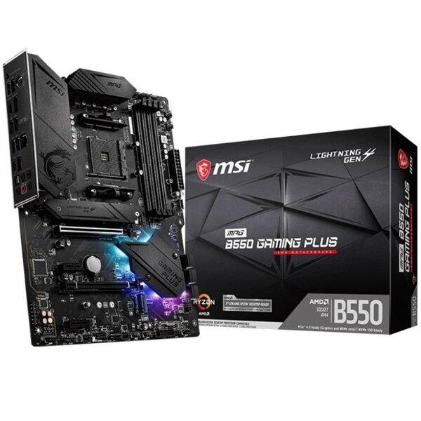 

Материнcкая плата MSI MPG B550 GAMING PLUS sAM4 B550 4xDDR4 M.2 HDMI DP ATX