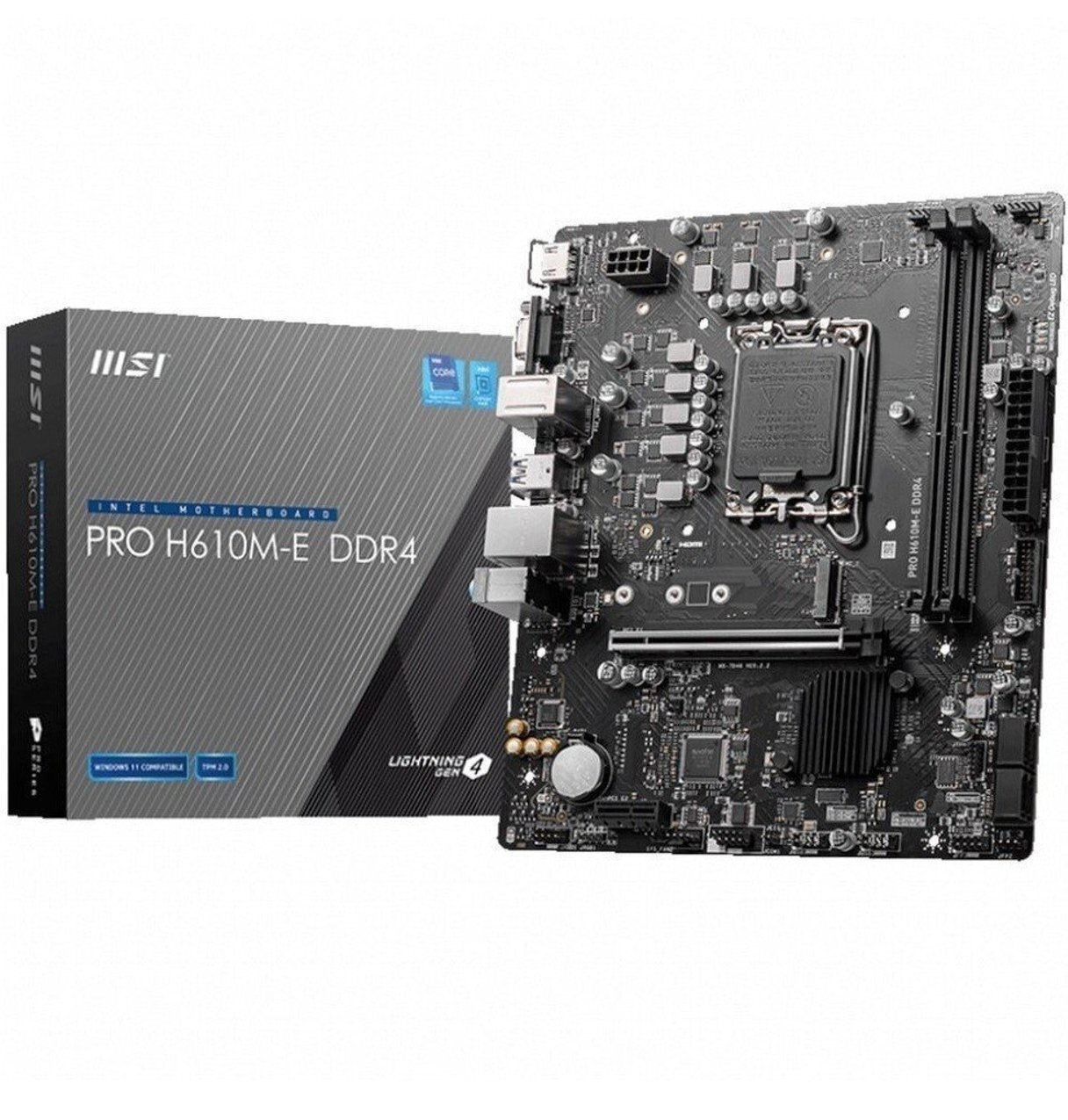 Материнcкая плата MSI PRO H610M-E DDR4 s1700 H610 2xDDR4 M.2 HDMI VGA mATX фото 