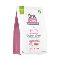 Корм для собак малих порід Brit Care Dog Sustainable Adult Small Breed з куркою та комахами 3кг