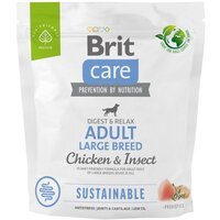 Корм для собак великих порід Brit Care Dog Sustainable Adult Large Breed з куркою та комахами 1кг