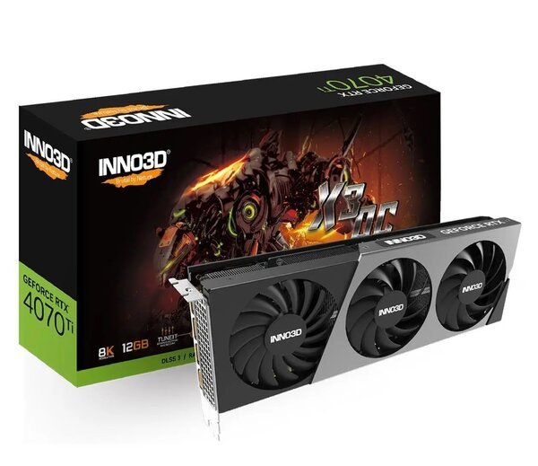 

Видеокарта INNO3D GeForce RTX 4070 Ti 12Gb GDDR6X X3 OC (N407T3-126XX-186148N)