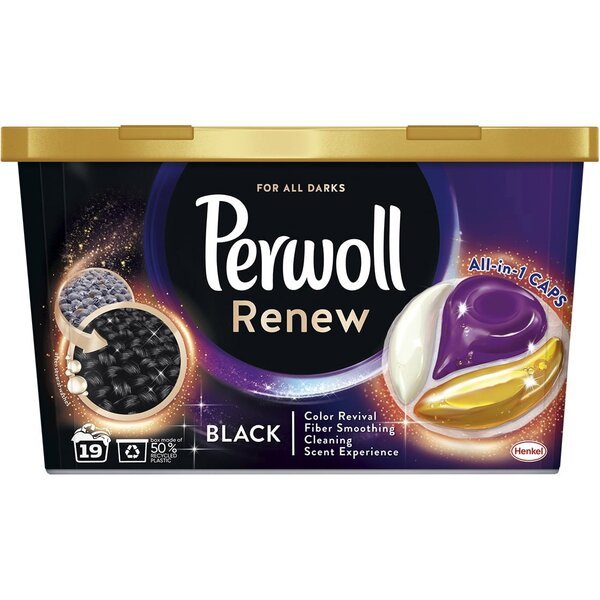 

Капсулы для деликатной стирки Perwoll Renew Black 19шт