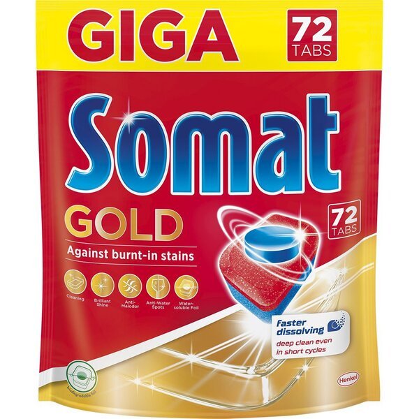 

Таблетки для посудомоечной машины Somat Gold 72шт