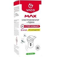 Электрофумигатор с жидкостью от комаров Vaco Max 30 ночей+10 ночей в подарок 30мл