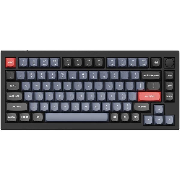 

Клавиатура Keychron Q1 QMK HotSwappable Gateron Phantom Red RGB Knob ENGLISH Black (Q1M1_Keychron)