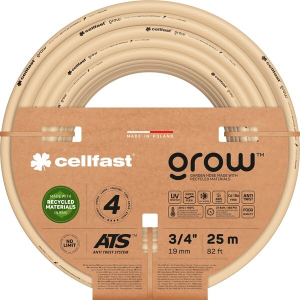 

Шланг садовый Cellfast GROW 3/4" 25 м (13-521)