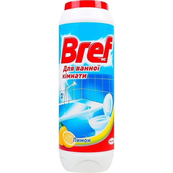 Порошок для чистки ванн Bref с активным хлором Лимон 500г – купить в ...