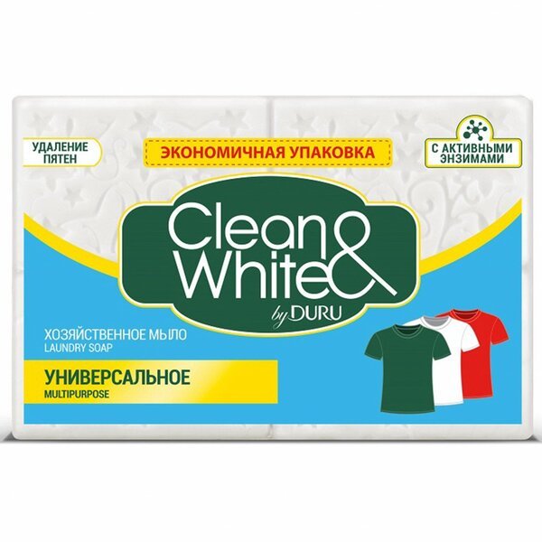 

Мыло хозяйственное Duru Clean&White Универсальное 4*125г
