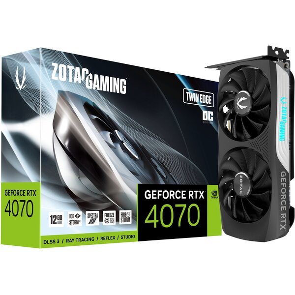 

Видеокарта ZOTAC GeForce RTX 4070 12GB GDDR6X Twin Edge OC (ZT-D40700H-10M)