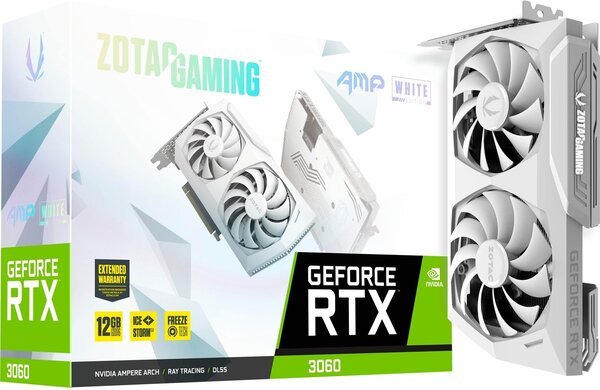 

Видеокарта ZOTAC GeForce RTX 3060 12GB GDDR6X AMP белый (ZT-A30600F-10P)