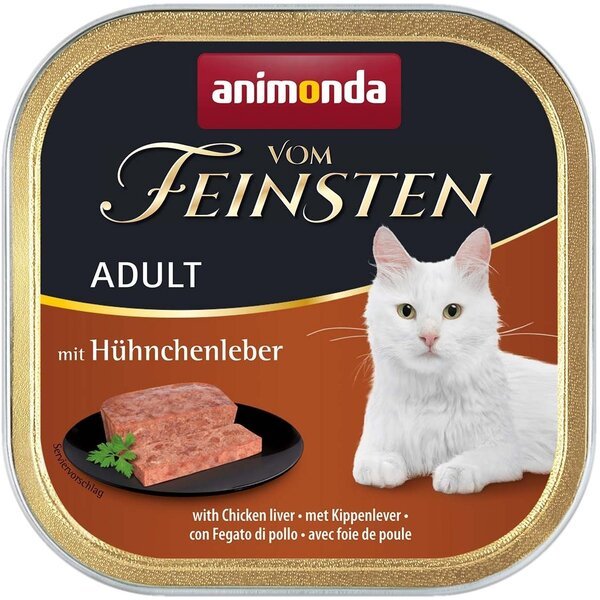 

Корм влажный для котов Vom Feinsten с куриной печенью 100 г