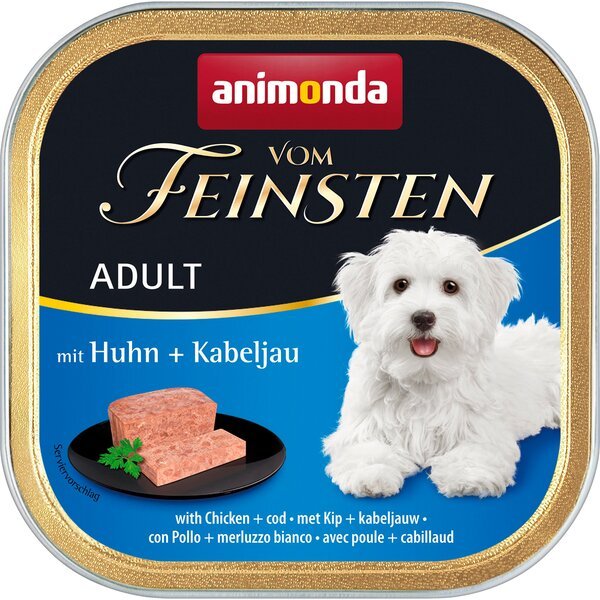 

Корм влажный для собак Vom Feinsten с курицей 150 г