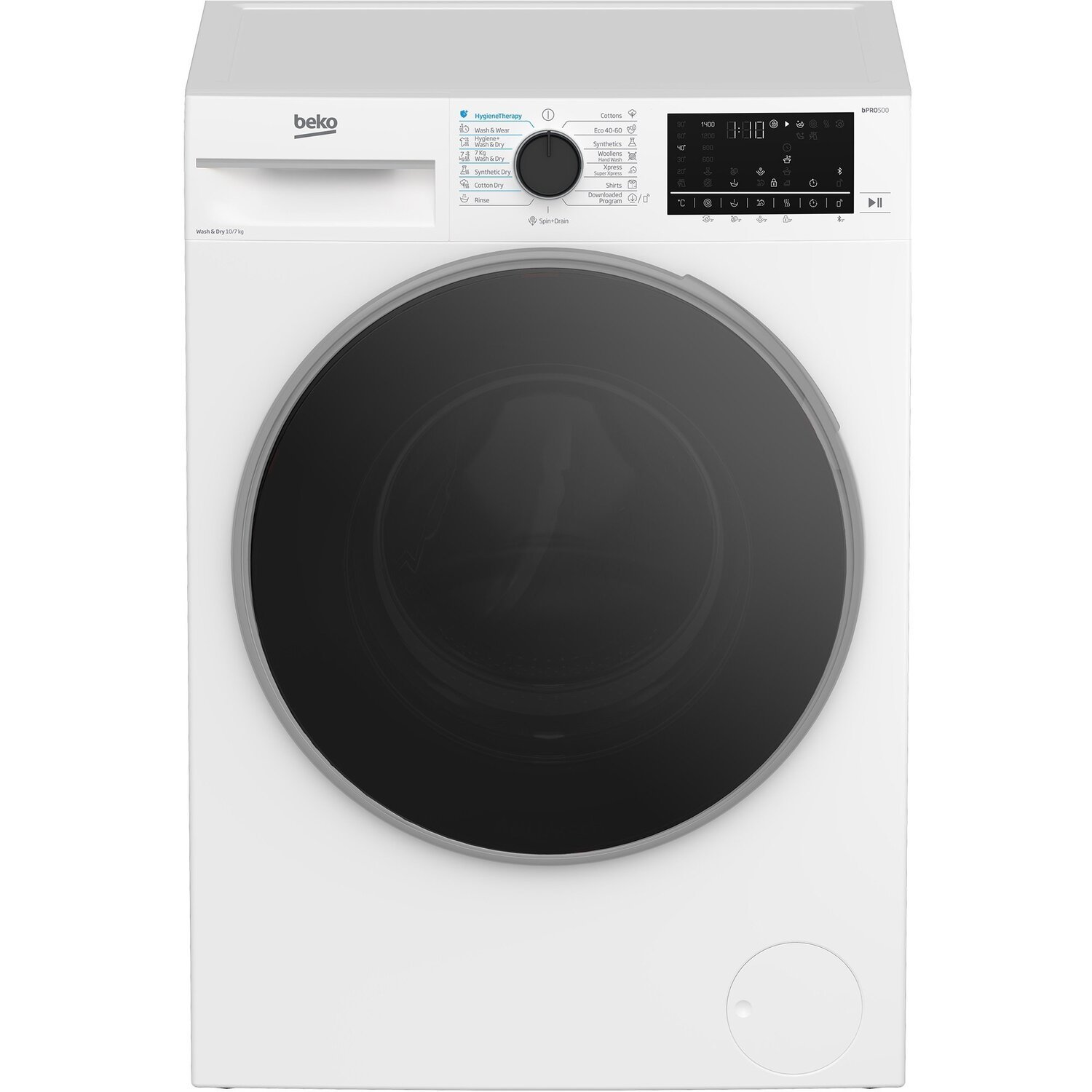 Прально-сушильна машина Beko фронтальна, 10(7)кг, 1400, E, 60см, дисплей, білий (1534815)