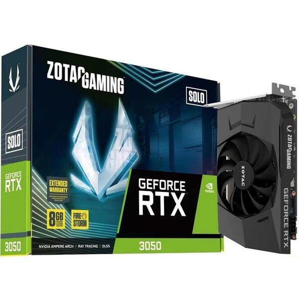 

Видеокарта ZOTAC GeForce RTX 3050 8GB GDDR6 Solo (ZT-A30500G-10L)