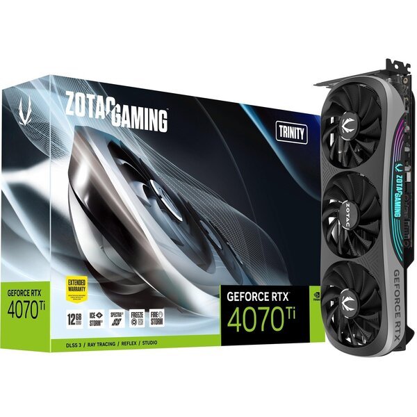 

Видеокарта ZOTAC GeForce RTX 4070 Ti 12GB GDDR6X Trinity (ZT-D40710D-10P)