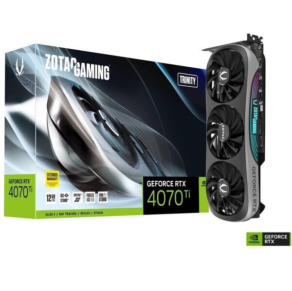 

Видеокарта ZOTAC RTX 4070 Ti OC 12GB GDDR6X Trinity (ZT-D40710J-10P)