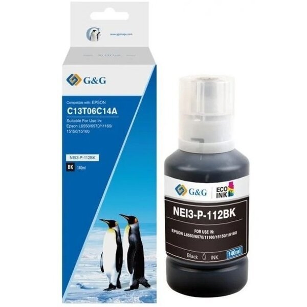 

Контейнер G&G с чернилами для Epson L15150/15160 Black pigm (G&G-C13T06C14A)
