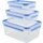 Набір контейнерів Tefal MSEAL FRESH 3шт: 0.55л/1.0л/2.3л, пластик (K3028912)