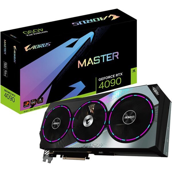 

Видеокарта GIGABYTE GeForce RTX 4090 24GB GDDR6X MASTER (GV-N4090AORUS_M-24GD)