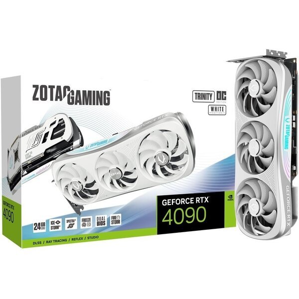 

Видеокарта ZOTAC GeForce RTX 4090 24GB GDDR6X Trinity OC белый (ZT-D40900Q-10P)