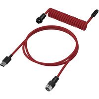 Кабель HyperX USB-A - USB-C спиральный, 1.37м Red/Black (6J677AA)