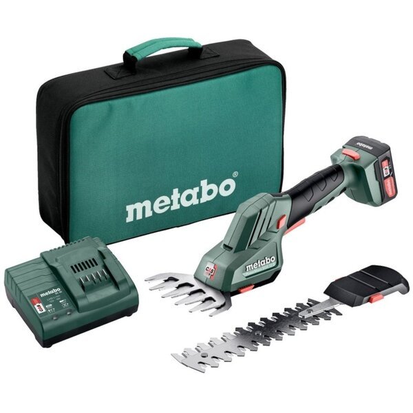 

Ножницы для травы и кустов аккумуляторные Metabo POWERMAXX SGS 12 Q, Li-Power 18В 1*2.0Ач (601608500)