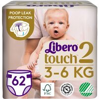 Подгузники Libero Touch 3-6 кг Размер 2 62шт