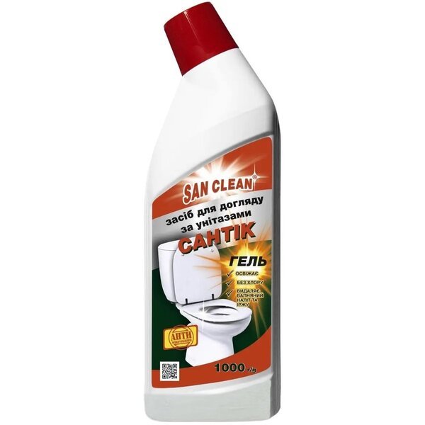 Средство для чистки унитазов San Clean Сантик 1000г – купить в Киеве ...