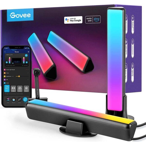 

Набор адаптивной подсветки Govee H6054 DreamView P1 Light Bars RGB Черный (H60543D1)
