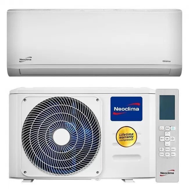 Кондиціонер Neoclima Therminator 3.2 EU NS-09EHXIw1eu / NU-09EHXIw1eu, 25 м2, інвертор, A / B, Wi-Fi ready, R32, білий (1525537)