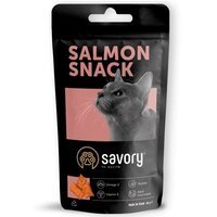 Ласощі для заохочення котів Savory Snack Salmon, подушечки з лососем, 60 г