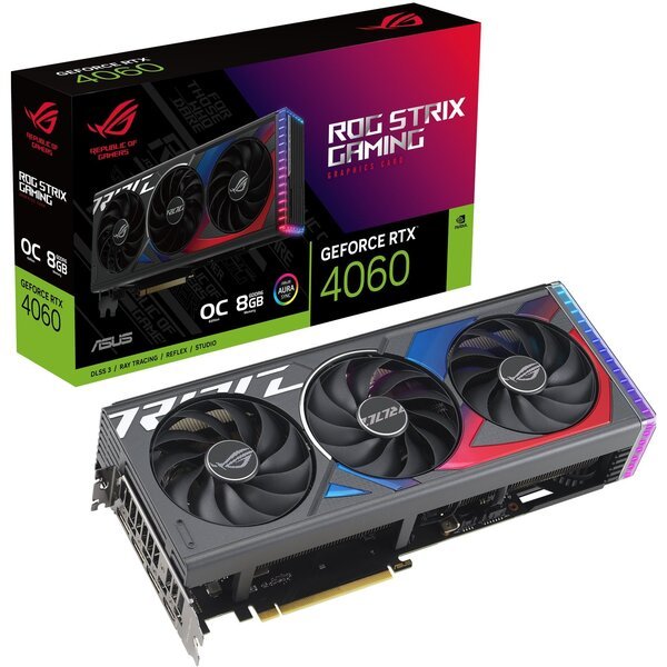 

Видеокарта ASUS GeForce RTX 4060 8GB GDDR6X STRIX OC ROG-STRIX-RTX4060-O8GGAMING (90YV0JB0-M0NA00)