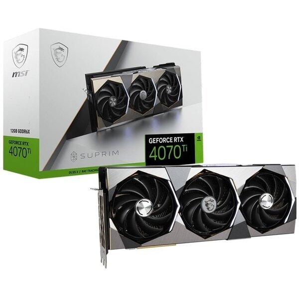 

Видеокарта MSI GeForce RTX 4070 Ti 12GB GDDR6X SUPRIM SE (912-V513-235)