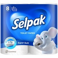 Туалетная бумага Selpak трехслойная 8шт