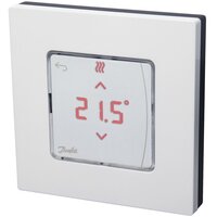 Терморегулятор Danfoss Icon2 RT, Display, +5...35°C, програмований, дротовий, накладний, 24 В, білий