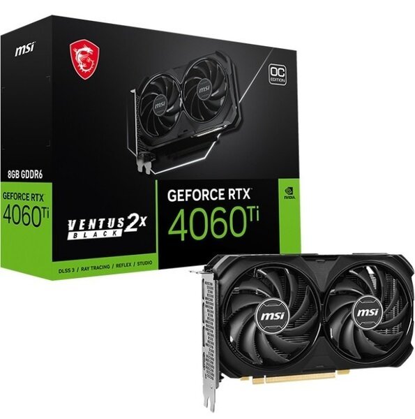 

Видеокарта MSI GeForce RTX 4060 Ti 8GB GDDR6 VENTUS 2X BLACK OC (912-V515-044)