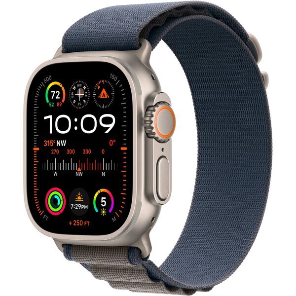 

Смарт-часы Apple Watch Ultra 2 GPS + Cellular, 49mm Titanium Case with Blue Alpine Loop - Large