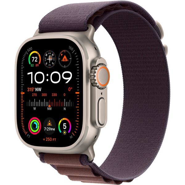 

Смарт-часы Apple Watch Ultra 2 GPS + Cellular, 49mm Titanium Case with Indigo Alpine Loop - Large