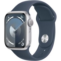 Смартгодинник Apple Watch Series 9 GPS 41mm Silver Aluminium Case with Storm Blue Sport Band – S/M