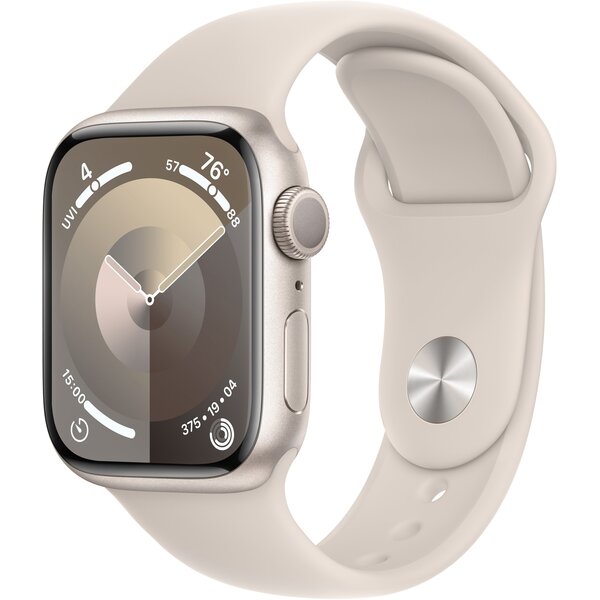 

Смарт-часы Apple Watch Series 9 GPS 41mm Starlight Aluminium Case with Starlight Sport Band - M/L