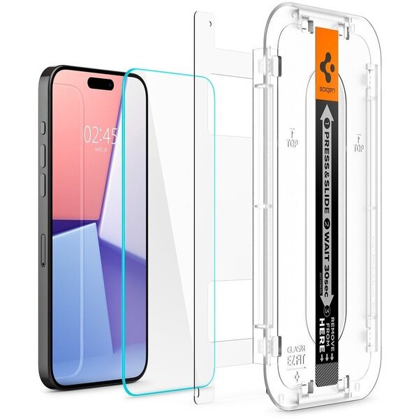 

Защитное стекло Spigen для Apple iPhone 15 Pro Max EZ FIT tR (2 Pack) (AGL06872)