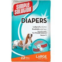 Гигиенические подгузники для животных Simple Solution Disposable Diapers Large 12 шт