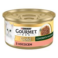 Влажный корм для кошек Gourmet Gold Сочное наслаждение с лососем 85 г