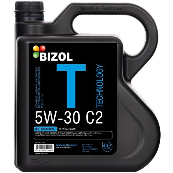 Масло моторное Bizol Technology 5W-30 C2 4л. (4036497812266) – купить в ...