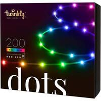 Smart LED Гирлянда Twinkly Dots Lights RGB 200 Gen II, IP44, 10м, кабель прозрачный (TWD200STP-BEU)