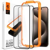Захисне скло для Apple iPhone 15 Pro Max Glas.tR AlignMaster FC Black (2P) (AGL06875)