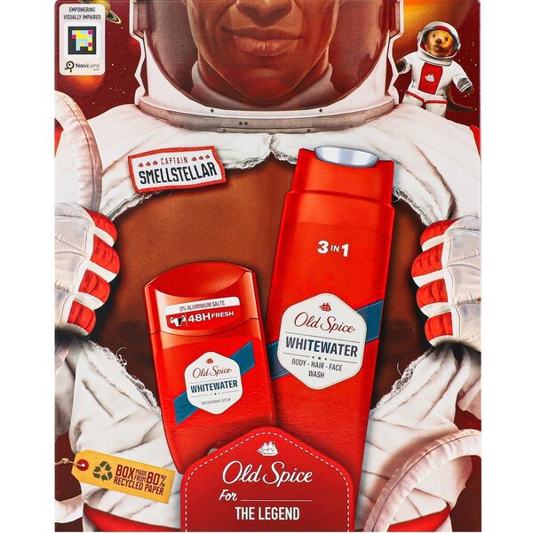 

Подарочный набор Astronaut Whitewater Гель для душа Old Spice 3в1 250мл + Твердый дезодорант 50мл