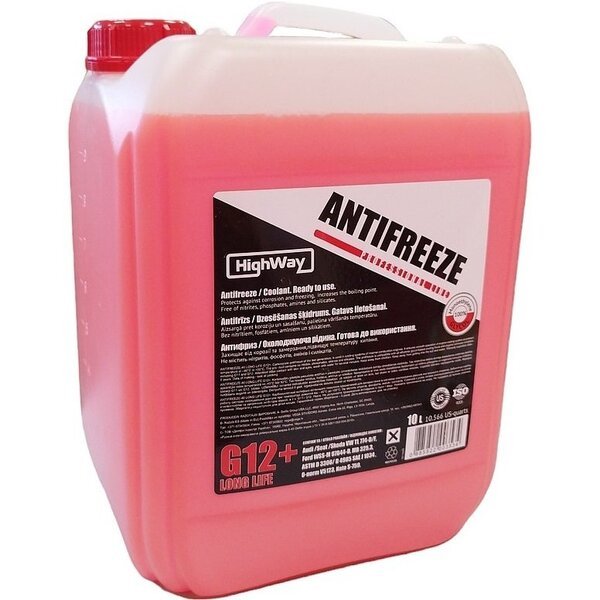 

Антифриз Highway Antifreeze -40°C Long Life G12+ Красный 10л (21370894)