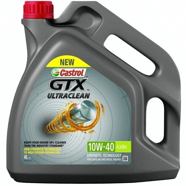

Масло моторное Castrol GTX Ultra clean 10W-40 A3/B4, 4л (41071000856)